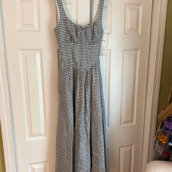 Reformation Dresses & Skirts - Reformation Gingham Square Neck Maxi Dress in Blue and White
